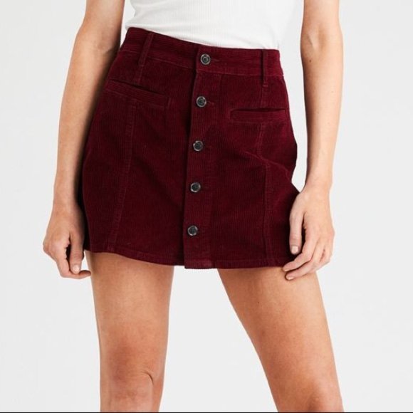 American Eagle Outfitters Skirts American Eagle Maroon Corduroy